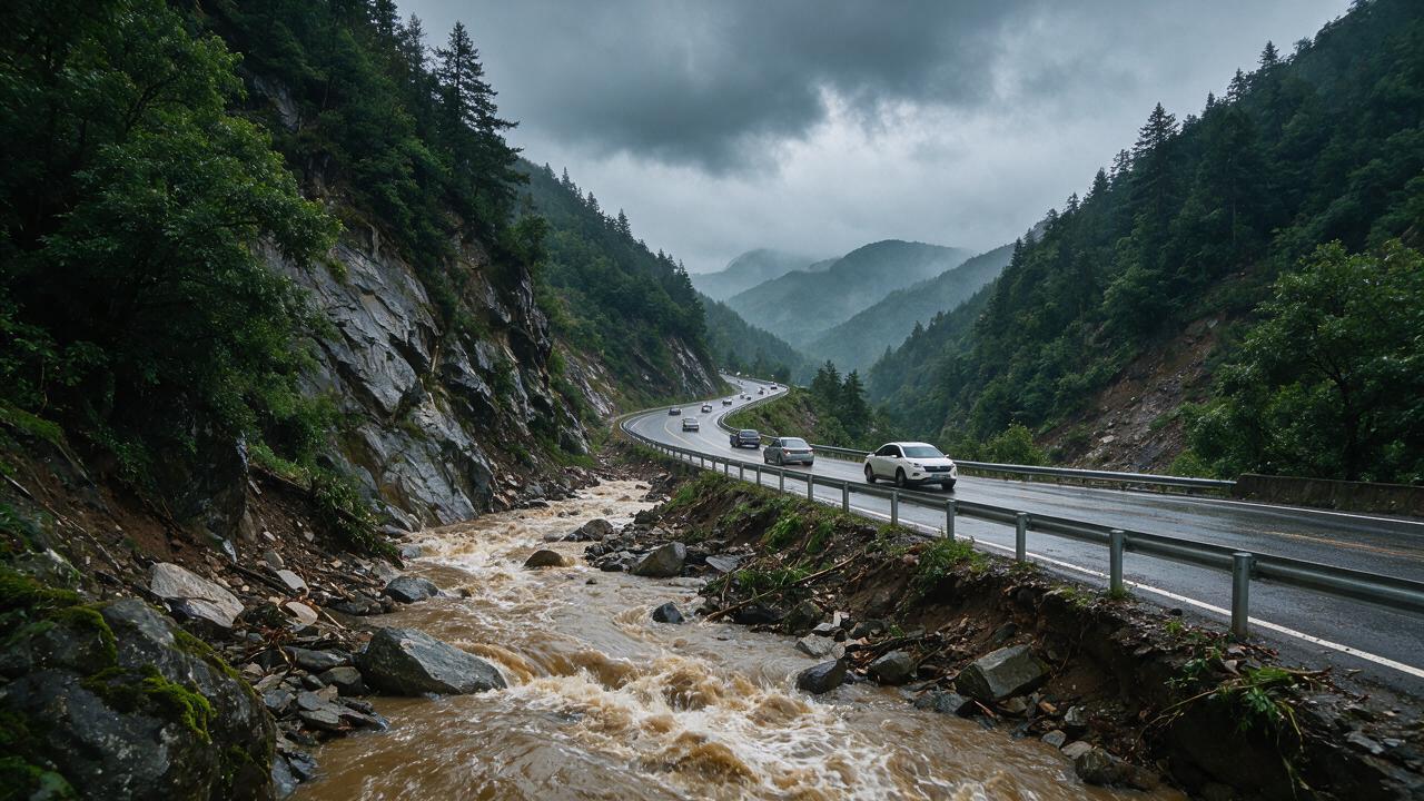 7月12日京津冀浙多地地质灾害风险升级,山区道路通行需高度警惕